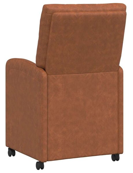 VidaXL Kerekes Étkező Székek 2 pcs Barna 58 x 67 x 97 cm Műbőr