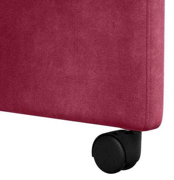 VidaXL Kerekes Étkező Székek 2 pcs bordó 58 x 67 x 97 cm Bársony