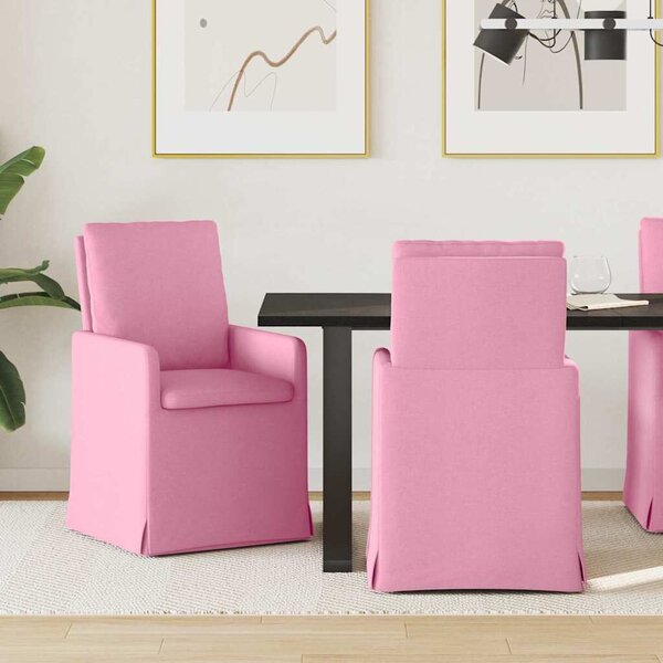 VidaXL Étkező Székek 2 pcs Rózsaszín 57 x 67 x 98 cm szövet