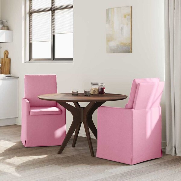 VidaXL Étkező Székek 2 pcs Rózsaszín 57 x 67 x 98 cm szövet