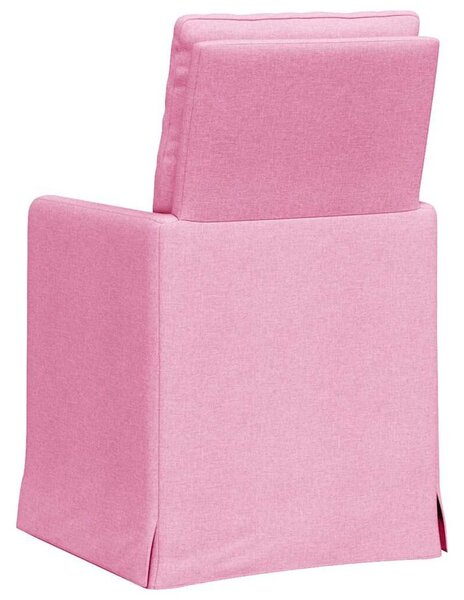 VidaXL Étkező Székek 2 pcs Rózsaszín 57 x 67 x 98 cm szövet