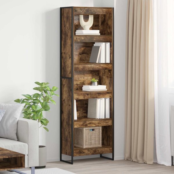 VidaXL Könyvespolc 2 pcs Füstös tölgy 60 x 30 x 189,5 cm Faanyag