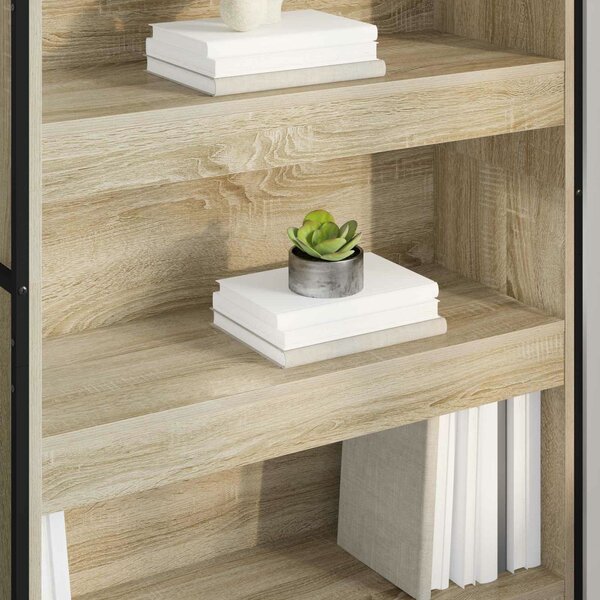 VidaXL Könyvespolc 2 pcs Sonoma 80 x 30 x 155 cm Faanyag