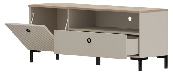 TV-állvány, szürkésbarna Taupe/silverjack tölgy, DOMCA 1K1S