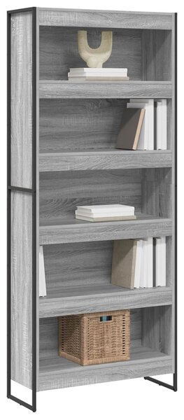VidaXL Könyvespolc 2 pcs Szürke Sonoma 80 x 30 x 189,5 cm Faanyag