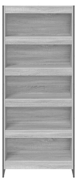 VidaXL Könyvespolc 2 pcs Szürke Sonoma 80 x 30 x 189,5 cm Faanyag