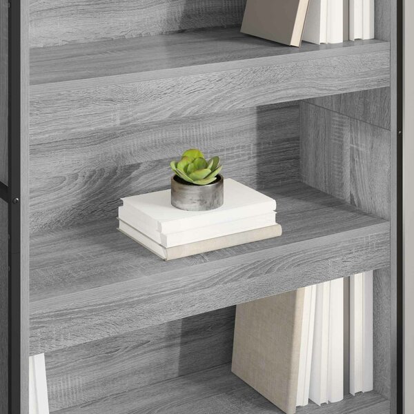 VidaXL Könyvespolc 2 pcs Szürke Sonoma 80 x 30 x 189,5 cm Faanyag