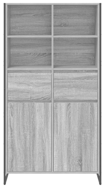 VidaXL Széf fiókkal 2 pcs Szürke Sonoma 81 x 36 x 150.5 cm Faanyag