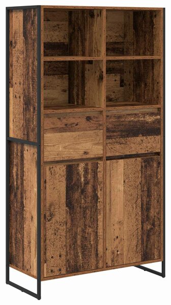 VidaXL Széf fiókkal 2 pcs Öreg fa 81 x 36 x 150.5 cm Faanyag