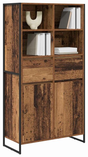 VidaXL Széf fiókkal 2 pcs Öreg fa 81 x 36 x 150.5 cm Faanyag