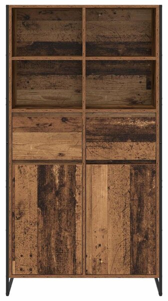 VidaXL Széf fiókkal 2 pcs Öreg fa 81 x 36 x 150.5 cm Faanyag