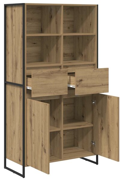 VidaXL Széf fiókkal 2 pcs Művészi tölgy 81 x 36 x 150.5 cm Faanyag