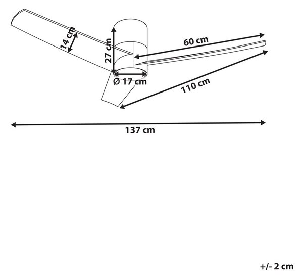 Mennyezeti ventilátor világítással CANETE Távirányítóval LED Fekete