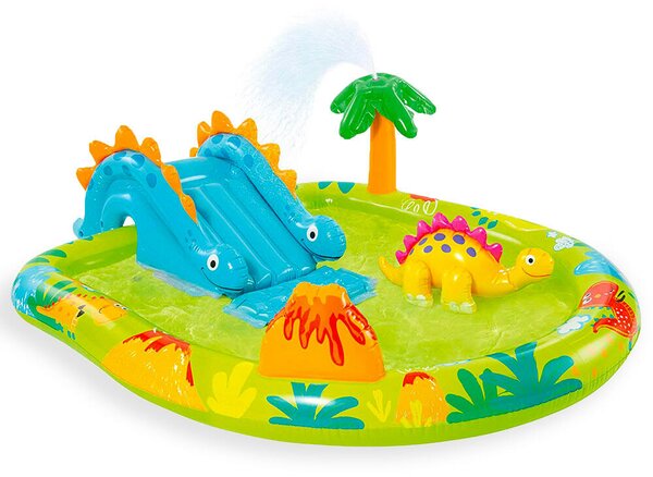 Intex 191x152x58cm felfújható Medence (57166NP) - Dínó - zöld-kék