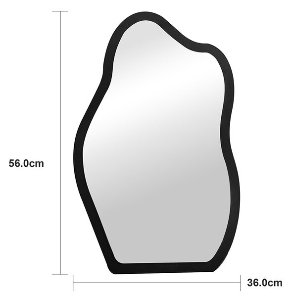 Oglinda perete, Evanthia, Pako, Negru 36x1.2x56 cm
