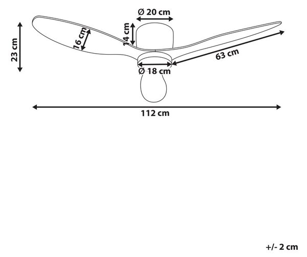 Mennyezeti ventilátor világítással VEMBAR Távirányítóval LED Fehér