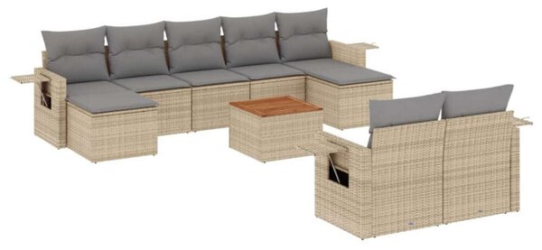 VidaXL Polyrattan Kerti Ülőgarnitúra - 10 részes
