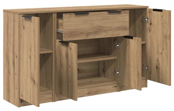 VidaXL Széf fiókkal 3 pcs Artisan tölgy Faanyag