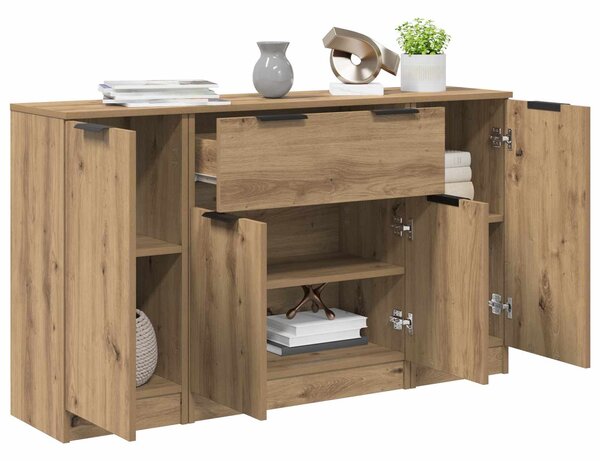 VidaXL Széf fiókkal 3 pcs Artisan tölgy Faanyag