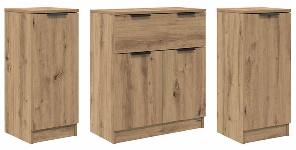 VidaXL Széf fiókkal 3 pcs Artisan tölgy Faanyag