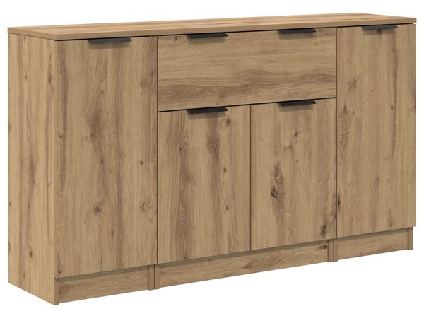 VidaXL Széf fiókkal 3 pcs Artisan tölgy Faanyag