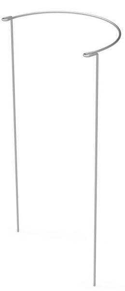 Kerti növénytámasz félkör alakú, szürke, 75 cm