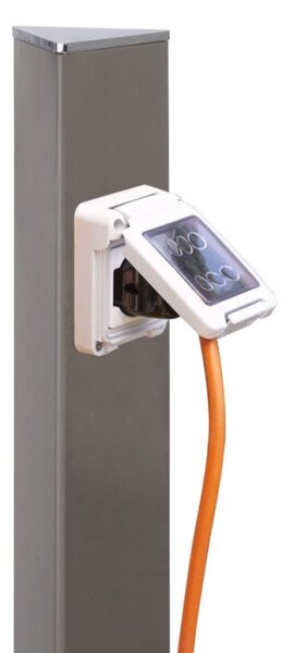 Kültéri alumínium konnektor oszlop Electropoint, galambszürke