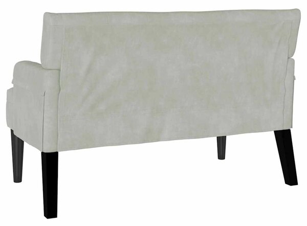 VidaXL Chesterfield Pad Világosszürke 112 x 65,5 x 75 cm Bársony