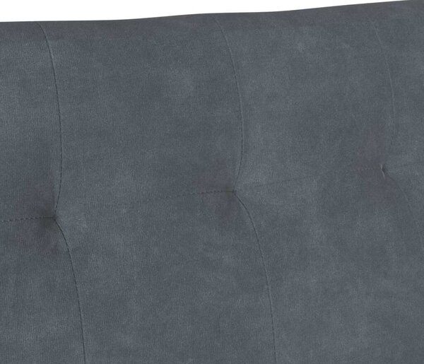VidaXL Chesterfield Pad Sötétszürke 112 x 65,5 x 75 cm Bársony