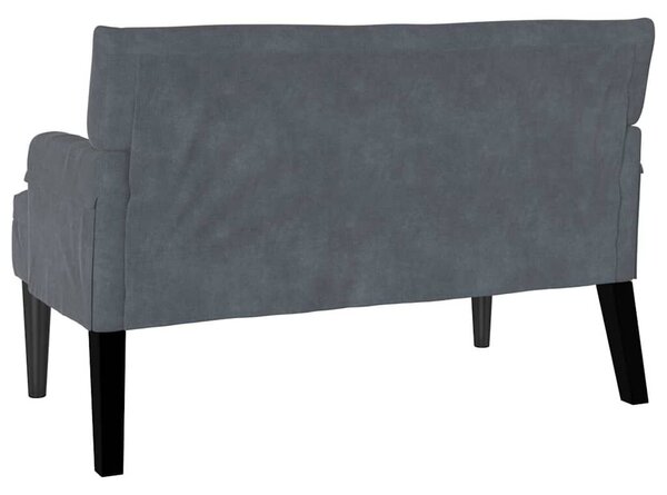 VidaXL Chesterfield Pad Sötétszürke 112 x 65,5 x 75 cm Bársony