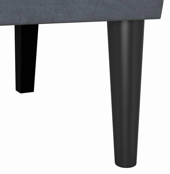 VidaXL Chesterfield Pad Sötétszürke 112 x 65,5 x 75 cm Bársony