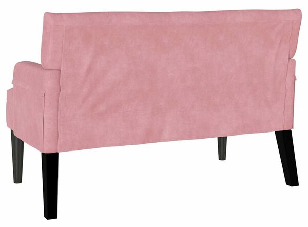 VidaXL Chesterfield Pad Rózsaszín 112 x 65,5 x 75 cm Bársony