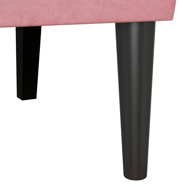 VidaXL Chesterfield Pad Rózsaszín 112 x 65,5 x 75 cm Bársony