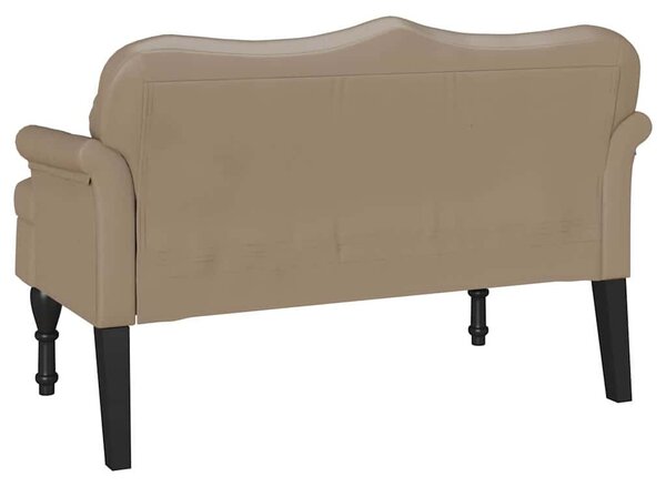VidaXL Chesterfield Pad párnával Cappuccino 120,5 x 65 x 75 cm Műbőr