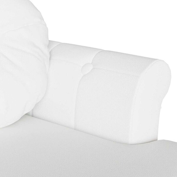 VidaXL Chesterfield Pad párnával Fehér 120,5 x 65 x 75 cm Műbőr