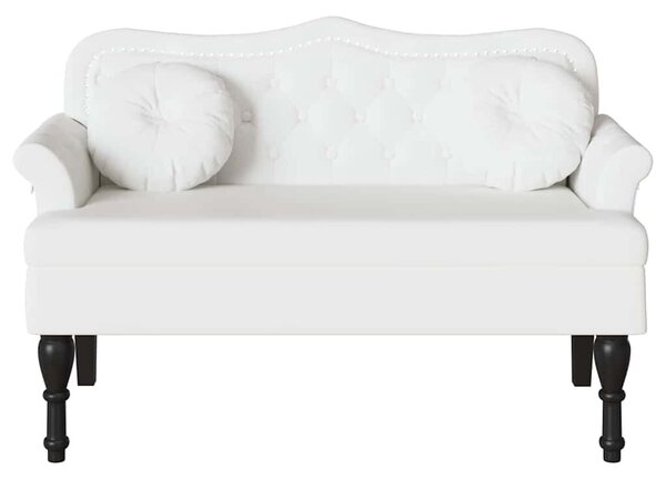 VidaXL Chesterfield Pad párnával Fehér 120,5 x 65 x 75 cm Műbőr