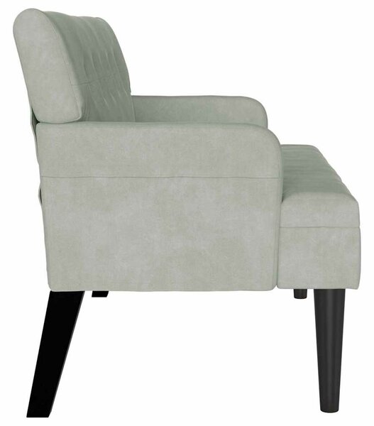 VidaXL Chesterfield Pad Világosszürke 112 x 65,5 x 75 cm Bársony