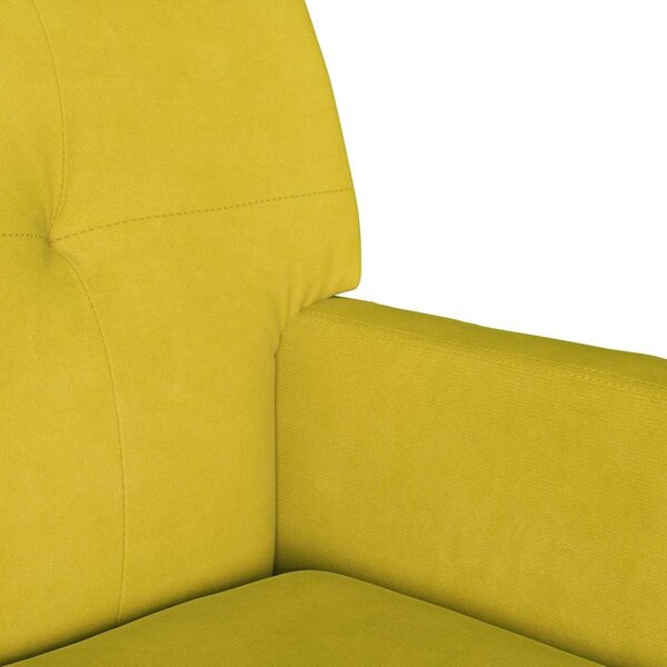 VidaXL Chesterfield Pad Sárga 112 x 65,5 x 75 cm Bársony