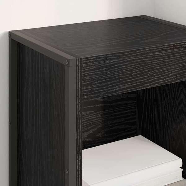 VidaXL Könyvespolc Fekete tölgy 40 x 30 x 189,5 cm Faanyag