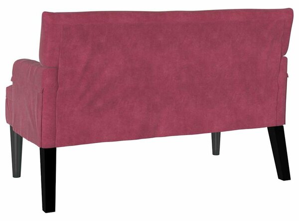VidaXL Chesterfield Pad Bordó 112 x 65,5 x 75 cm Bársony