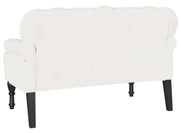 VidaXL Chesterfield Pad Fehér 119.5 x 64.5 x 75 cm Műbőr