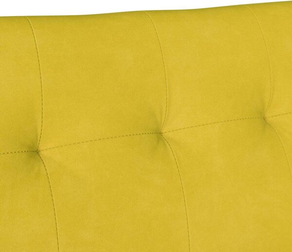 VidaXL Chesterfield Pad Sárga 112 x 65,5 x 75 cm Bársony