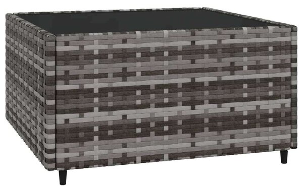 VidaXL 3 részes szürke polyrattan kerti ülőgarnitúra párnákkal
