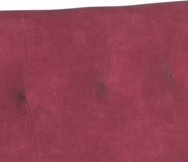VidaXL Chesterfield Pad Bordó 112 x 65,5 x 75 cm Bársony