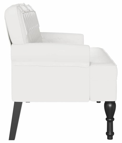 VidaXL Chesterfield Pad Fehér 119.5 x 64.5 x 75 cm Műbőr
