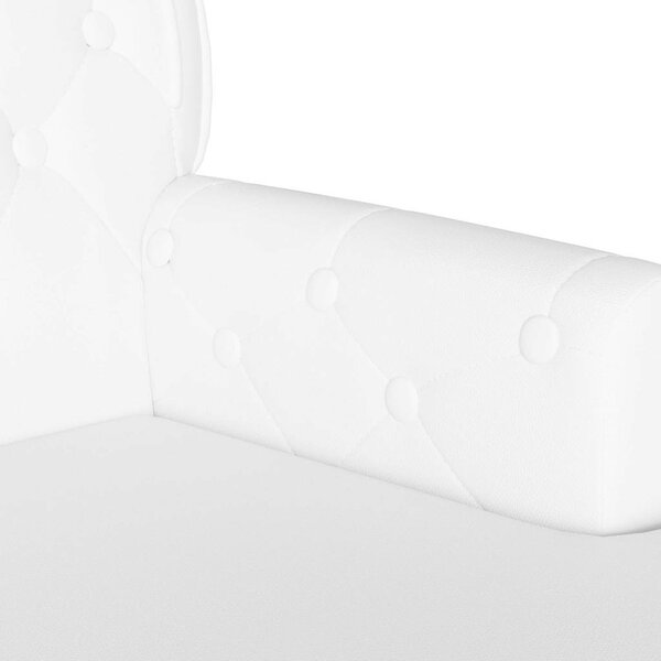 VidaXL Chesterfield Pad Fehér 119.5 x 64.5 x 75 cm Műbőr