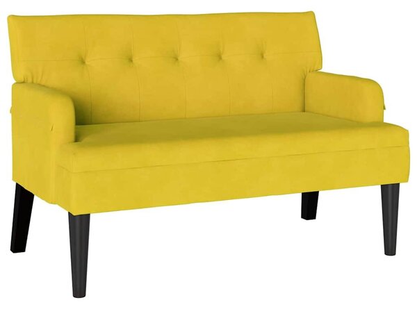 VidaXL Chesterfield Pad Sárga 112 x 65,5 x 75 cm Bársony