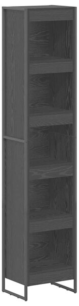 VidaXL Könyvespolc Fekete tölgy 40 x 30 x 189,5 cm Faanyag