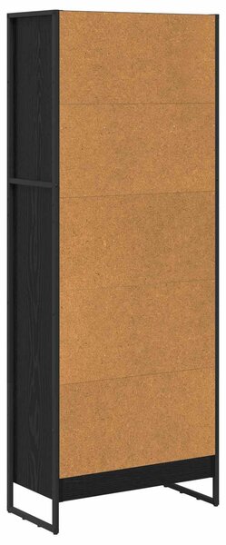 VidaXL Könyvespolc Fekete tölgy 60 x 30 x 155 cm Faanyag