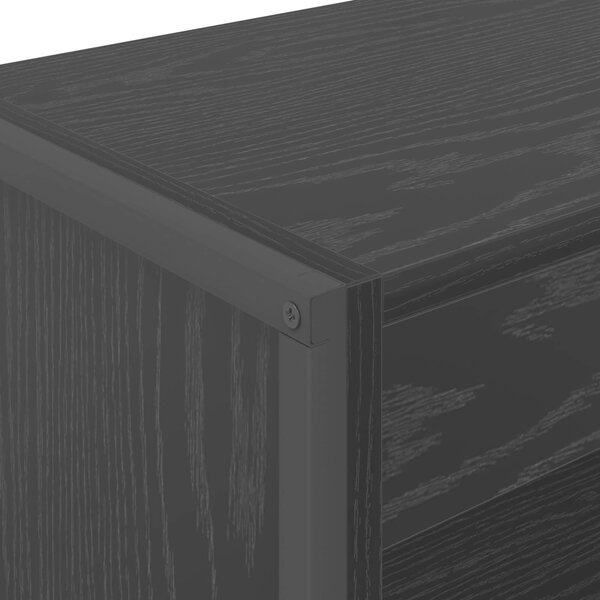 VidaXL Könyvespolc Fekete tölgy 60 x 30 x 155 cm Faanyag